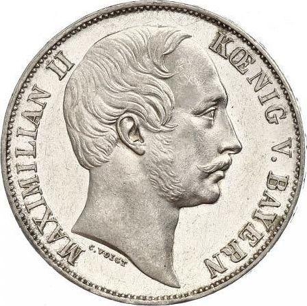 Awers monety - Talar 1862 - cena srebrnej monety - Bawaria, Maksymilian II