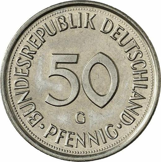 Obverse 50 Pfennig 1975 G -  Coin Value - Germany, FRG