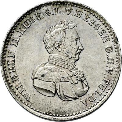 Аверс монеты - 1/3 талера 1828 года - цена серебряной монеты - Гессен-Кассель, Вильгельм II