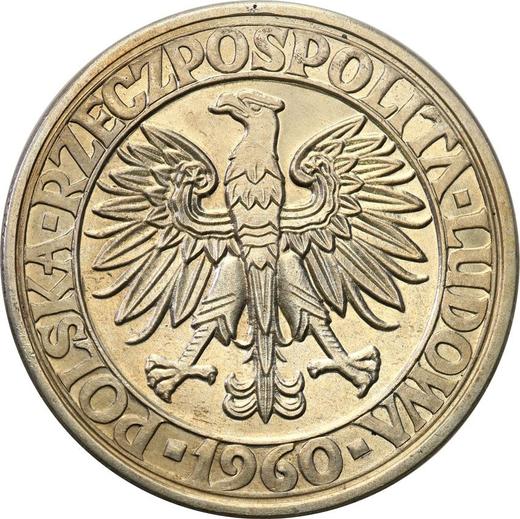 Аверс монеты - Пробные 100 злотых 1960 года "Мешко и Дубравка" Серебро - цена серебряной монеты - Польша, Народная Республика