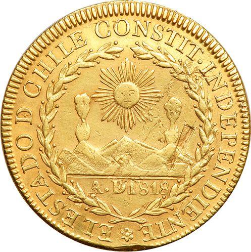 Awers monety - 8 eskudo 1825 So I - cena złotej monety - Chile, Republika (Po denominacji)