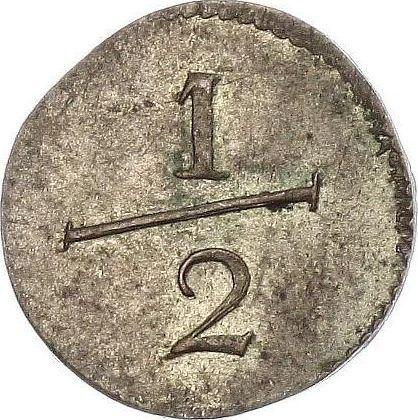 Rewers monety - 1/2 krajcara bez daty (1816-1864) "Typ 1816-1818" - cena srebrnej monety - Wirtembergia, Wilhelm I