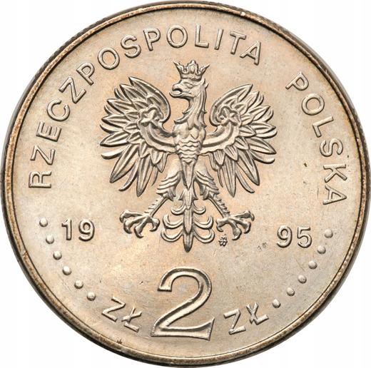 Аверс монеты - 2 злотых 1995 года MW NR "55 лет Катынской трагедии" - цена  монеты - Польша, III Республика после деноминации