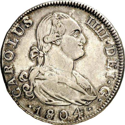 Аверс монеты - 4 реала 1804 года M FA - цена серебряной монеты - Испания, Карл IV