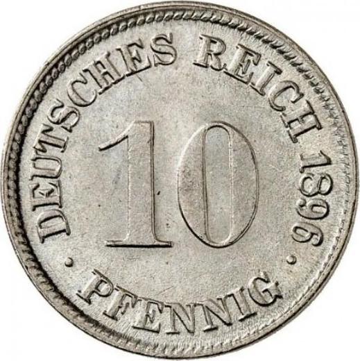 Аверс монеты - 10 пфеннигов 1896 года D "Тип 1890-1916" - цена  монеты - Германия, Германская Империя
