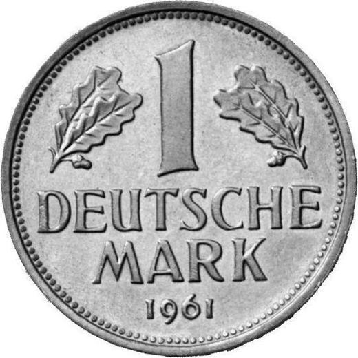 Obverse 1 Mark 1961 F -  Coin Value - Germany, FRG
