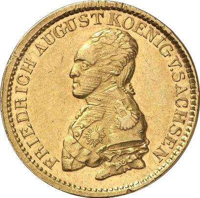 Awers monety - Próba 10 talarów 1818 I.G.S. - cena złotej monety - Saksonia, Fryderyk August I