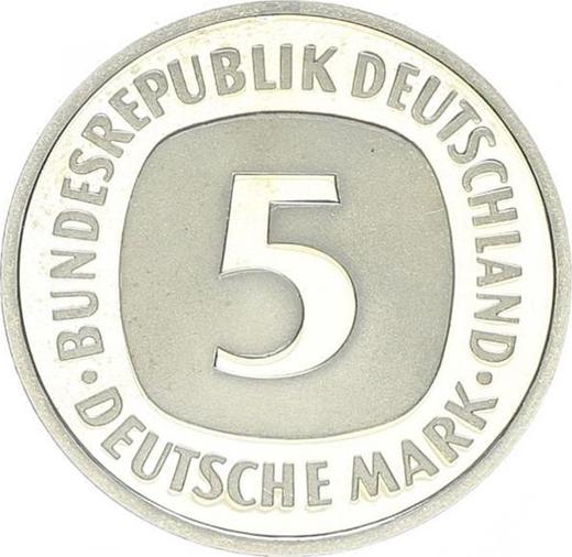Anverso 5 marcos 1994 D - valor de la moneda  - Alemania, RFA