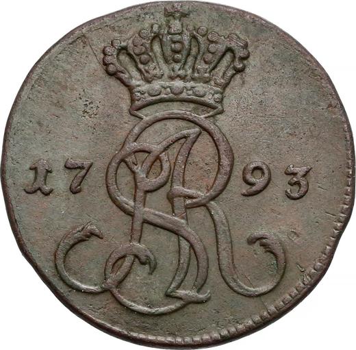 Anverso 1 grosz 1793 MV - valor de la moneda  - Polonia, Estanislao II Poniatowski