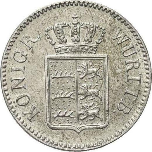 Anverso 3 kreuzers 1853 - valor de la moneda de plata - Wurtemberg, Guillermo I
