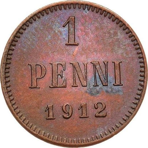 Reverse 1 Penni 1912 -  Coin Value - Finland, Grand Duchy