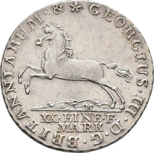 Anverso 16 Gutegroschen 1820 BRITANNIARUM - valor de la moneda de plata - Hannover, Jorge III