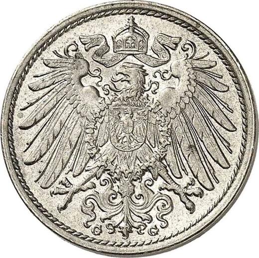 Rewers monety - 10 fenigów 1902 G "Typ 1890-1916" - cena  monety - Niemcy, Cesarstwo Niemieckie