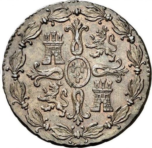 Reverso 8 maravedíes 1827 "Tipo 1815-1833" - valor de la moneda  - España, Fernando VII