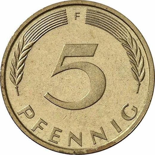 Аверс монеты - 5 пфеннигов 1974 года F - цена  монеты - Германия, ФРГ