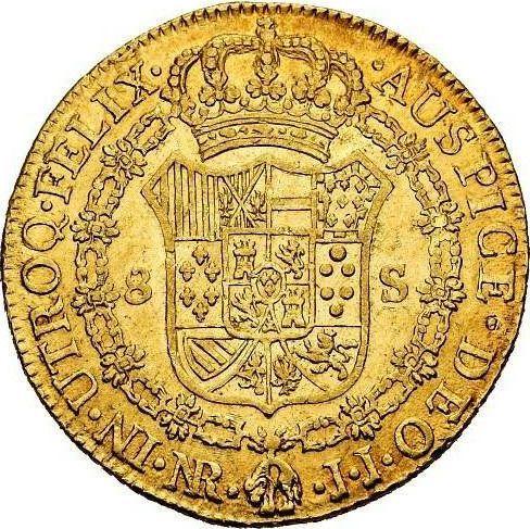 Rewers monety - 8 escudo 1802 NR JJ - cena złotej monety - Kolumbia, Karol IV