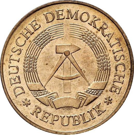 Reverse 1 Mark 1978 A Brass -  Coin Value - Germany, GDR