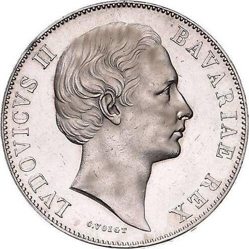 Anverso Tálero 1868 "Madonna" - valor de la moneda de plata - Baviera, Luis II de Baviera