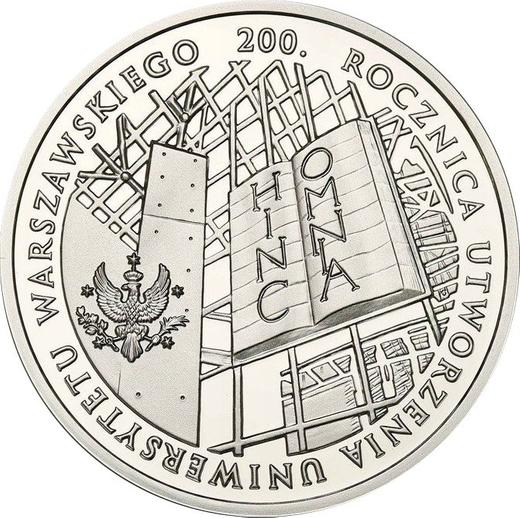 Reverse 10 Zlotych 2016 MW "200 years of the University of Warsaw" - Silver Coin Value - Poland, III Republic after denomination