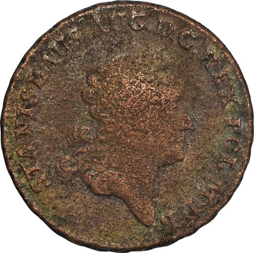 Anverso Trojak (3 groszy) 1772 G - valor de la moneda  - Polonia, Estanislao II Poniatowski