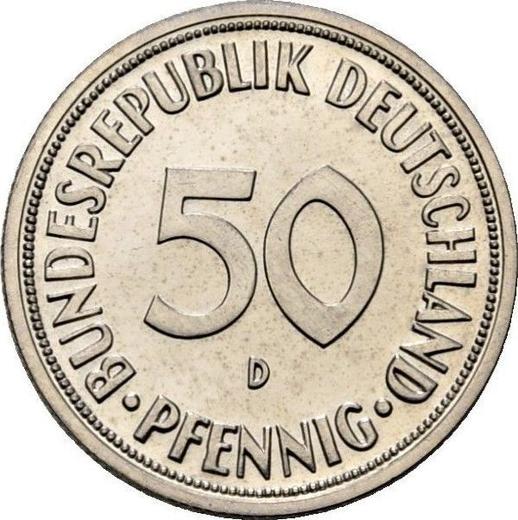 Anverso 50 Pfennige 1966 D - valor de la moneda  - Alemania, RFA
