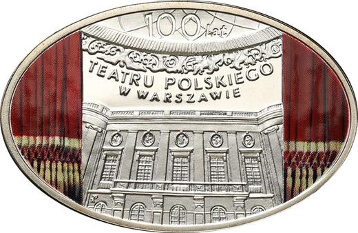 Reverso 10 eslotis 2013 MW "100 aniversario del Teatro Polaco de Varsovia" - valor de la moneda de plata - Polonia, República moderna
