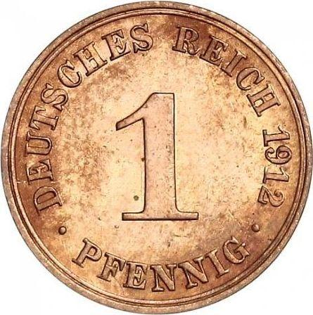 Obverse 1 Pfennig 1912 A "Type 1890-1916" -  Coin Value - Germany, German Empire