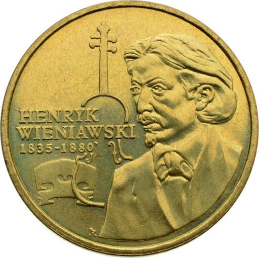 Rewers monety - 2 złote 2001 MW RK "XII Międzynarodowy Konkurs im. Henryka Wieniawskiego" - cena  monety - Polska, III RP po denominacji