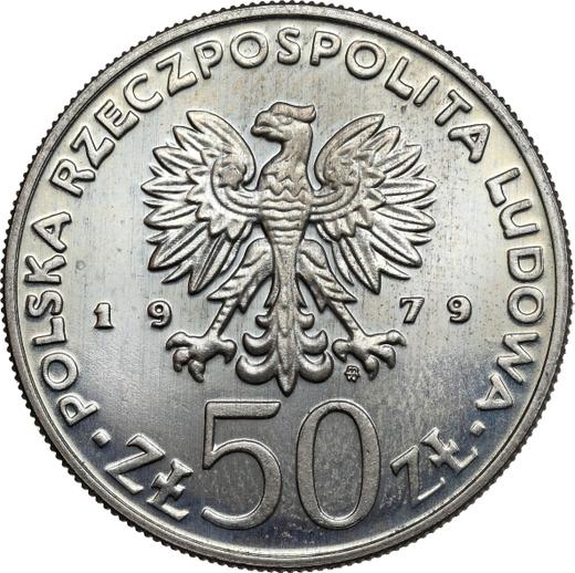 Аверс монеты - Пробные 50 злотых 1979 года MW "Мешко I" Медно-никель - цена  монеты - Польша, Народная Республика