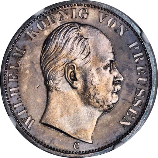 Аверс монеты - Талер 1869 года C - цена серебряной монеты - Пруссия, Вильгельм I