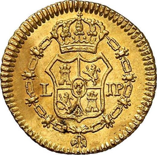 Rewers monety - 1/2 escudo 1816 L JP - cena złotej monety - Peru, Ferdynand VII