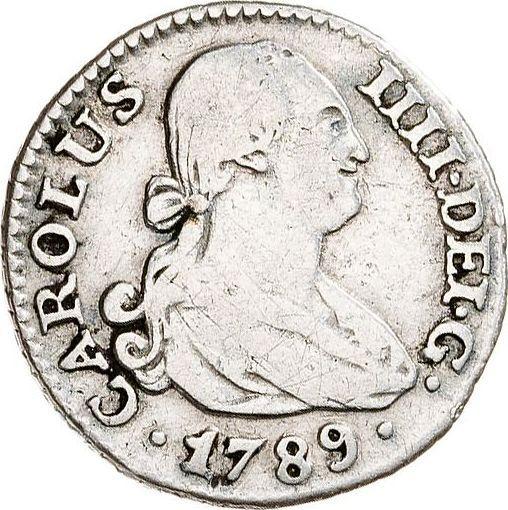 Аверс монеты - 1/2 реала 1789 года M MF - цена серебряной монеты - Испания, Карл IV