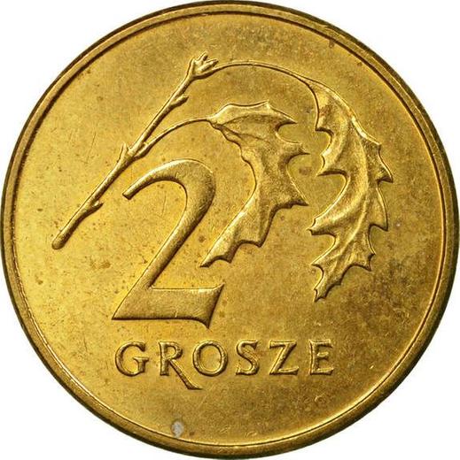 Rewers monety - 2 grosze 2010 MW - cena  monety - Polska, III RP po denominacji