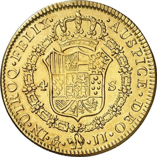 Реверс монеты - 4 эскудо 1818 года Mo JJ - цена золотой монеты - Мексика, Фердинанд VII