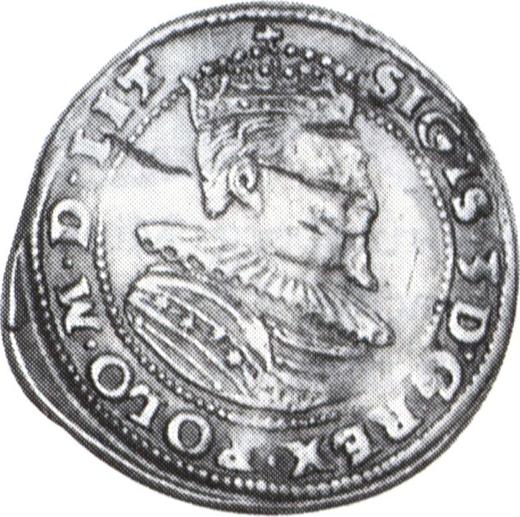 Аверс монеты - Шестак (6 грошей) 1595 года IF - цена серебряной монеты - Польша, Сигизмунд III Ваза