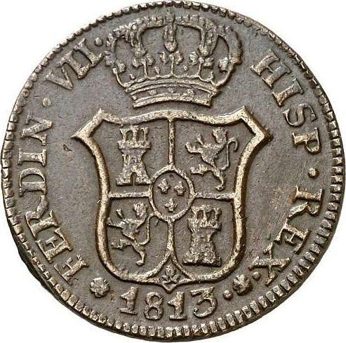 Аверс монеты - 3 куарто 1813 года "Каталония" - цена  монеты - Испания, Фердинанд VII