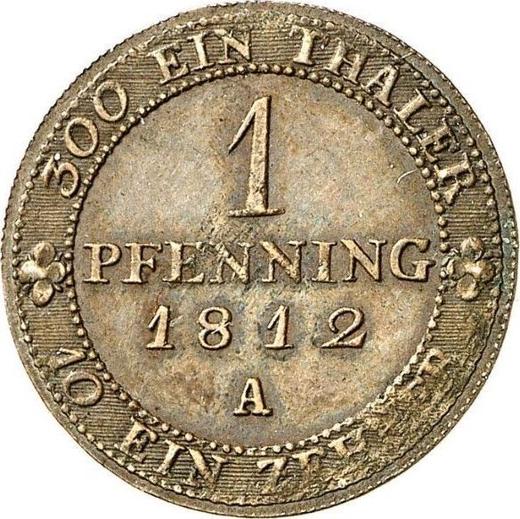Reverse Pattern 1 Pfennig 1812 A -  Coin Value - Prussia, Frederick William III