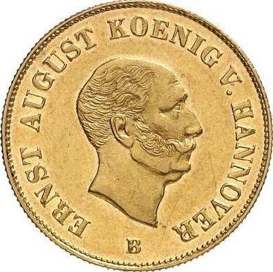 Awers monety - 5 talarów 1848 B - cena złotej monety - Hanower, Ernest August I