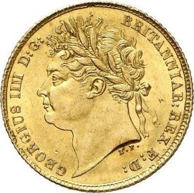 Anverso Medio soberano 1823 BP - valor de la moneda de oro - Gran Bretaña, Jorge IV