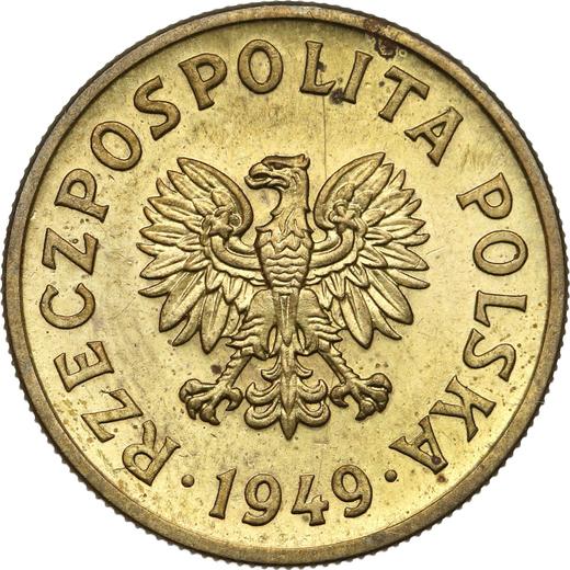 Obverse Pattern 50 Groszy 1949 Brass - Poland, Peoples Republic