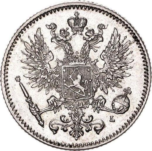 Аверс монеты - 50 пенни 1893 года L - цена серебряной монеты - Финляндия, Великое княжество