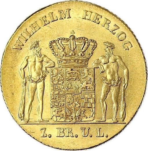 Аверс монеты - 10 талеров 1834 года CvC - цена золотой монеты - Брауншвейг-Вольфенбюттель, Вильгельм