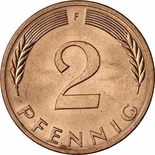 Awers monety - 2 fenigi 1995 F - cena  monety - Niemcy, RFN