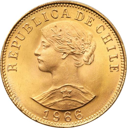 Аверс монеты - 50 песо 1966 года So - цена золотой монеты - Чили, Республика