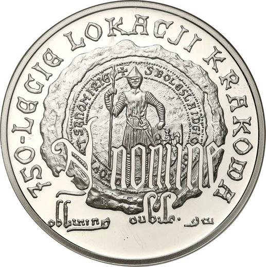 Reverso 10 eslotis 2007 MW RK "750 aniversario de Cracovia" - valor de la moneda de plata - Polonia, República moderna
