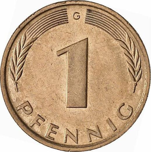 Anverso 1 Pfennig 1975 G - valor de la moneda  - Alemania, RFA
