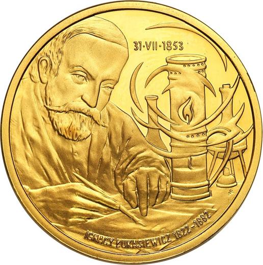 Реверс монеты - 200 злотых 2003 года MW NR "150 лет нефтяной и газовой промышленности" - цена золотой монеты - Польша, III Республика после деноминации