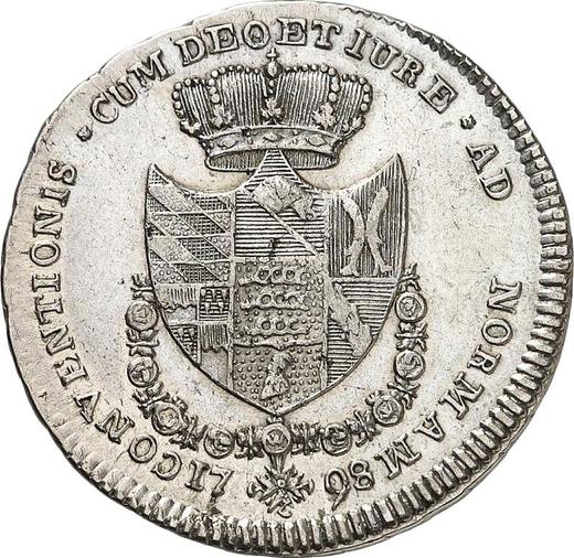Rewers monety - 20 krajcarow 1798 W - cena srebrnej monety - Wirtembergia, Fryderyk I