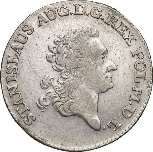 Аверс монеты - Злотовка (4 гроша) 1779 года EB - цена серебряной монеты - Польша, Станислав II Август