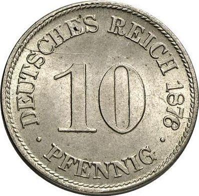 Anverso 10 Pfennige 1876 H "Tipo 1873-1889" - valor de la moneda  - Alemania, Imperio alemán